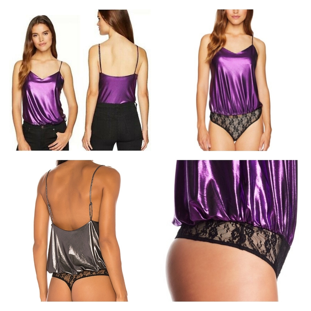 Intimately Free People Foil Babes Bodysuit